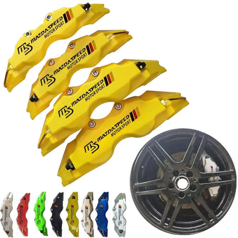 

4 Or 2 Pcs Brake Caliper Cover For Mazda Speed Car Styling Decoration With MS Sport Stickers Badge Emblem Free Shipping