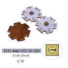 УФ-Светодиодный УФ-светильник 3535, 0,1 Вт, 280 нм, 310нм, темно-фиолетовый, 5 в-7 в, с медной печатной платой 20 мм