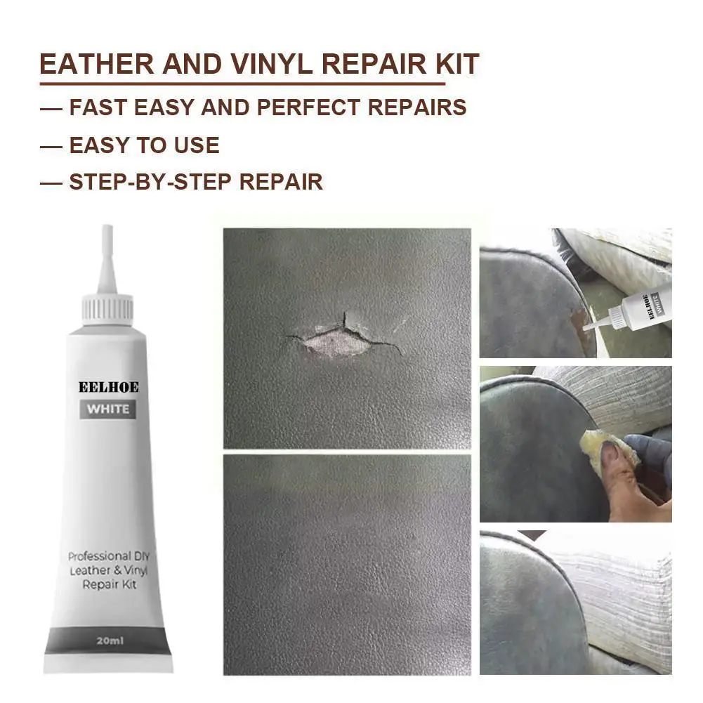 

20ml Car Seat Leather Repair Agent Black White Leather Sofas Repair Instrument Coats Vinyl Repair Panels Car Cream Kit And M2D5