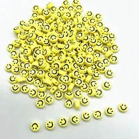 100pcs 74mm yellow smiling face letter acrylic loose spacer beads for jewelry making diy bracelet accessories