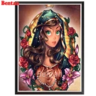 Алмазов картина камни в форме ромба одежда для сна с изображением принцесс мозаичная роспись горный хрусталь бисером всё для алмазной вышивки с розами для девочек