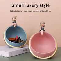 ins blowing bubble girl table storage tray decorative top adornment lovely fairy container desktop box for jewelry stationery
