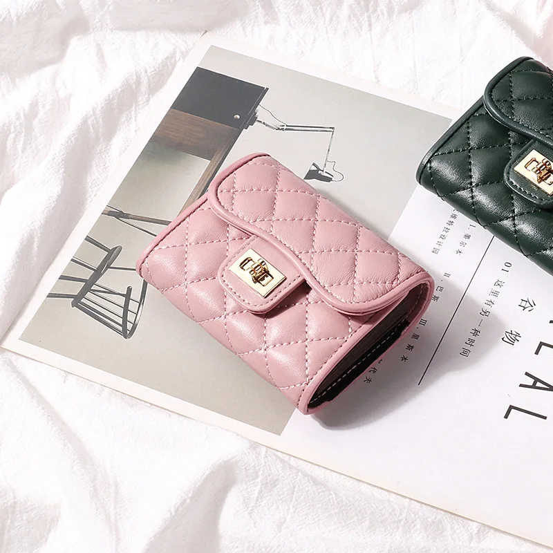 Pink Новинка, натуральная кожа, держатель для карт, женские сумки для кредитных карт, ID, паспорта, визитных карточек, модный дизайнерский кошелек, короткий кошелек - Цвет: Pink