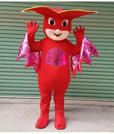 Роскошный красный костюм талисман для вечеринки в стиле кэтбоя Рождественская