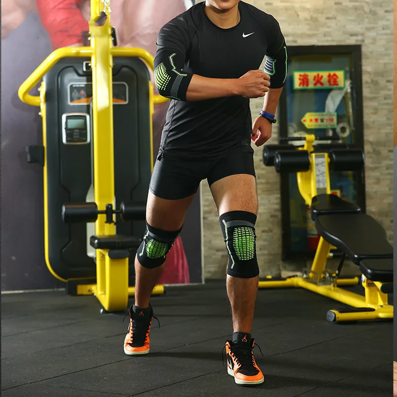 1 пара наколенников для фитнеса бега велоспорта Эластичные Спортивные