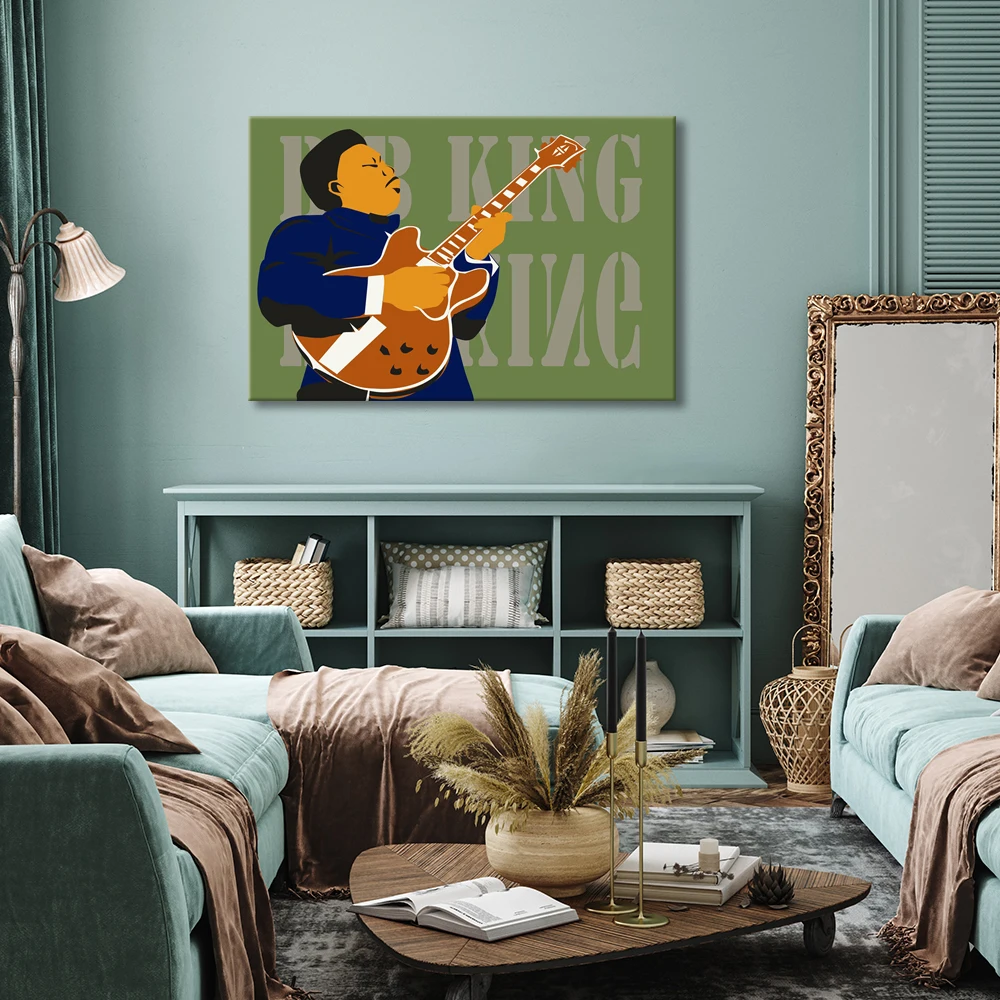 Картина на холсте BB king минималистичные плакаты и принты Настенная картина для