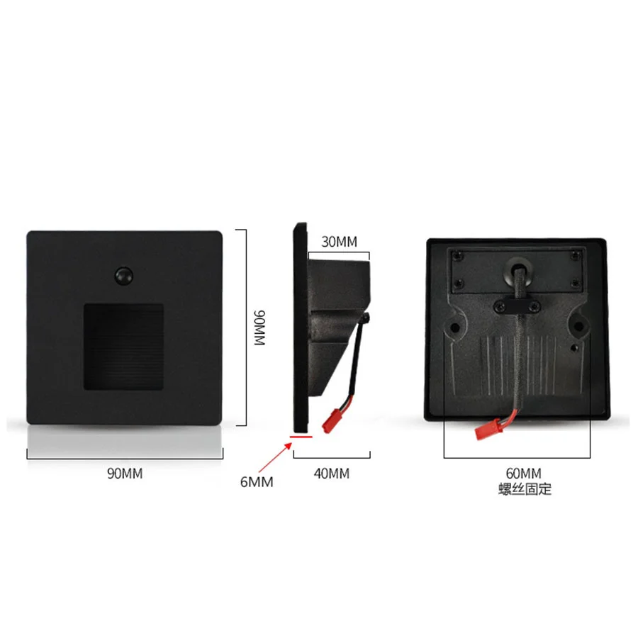 

Outdoor Motion Sensor LED Footlight Waterproof LED Step Stair Light Villa Hotel Underground Embedded Corner Lamp