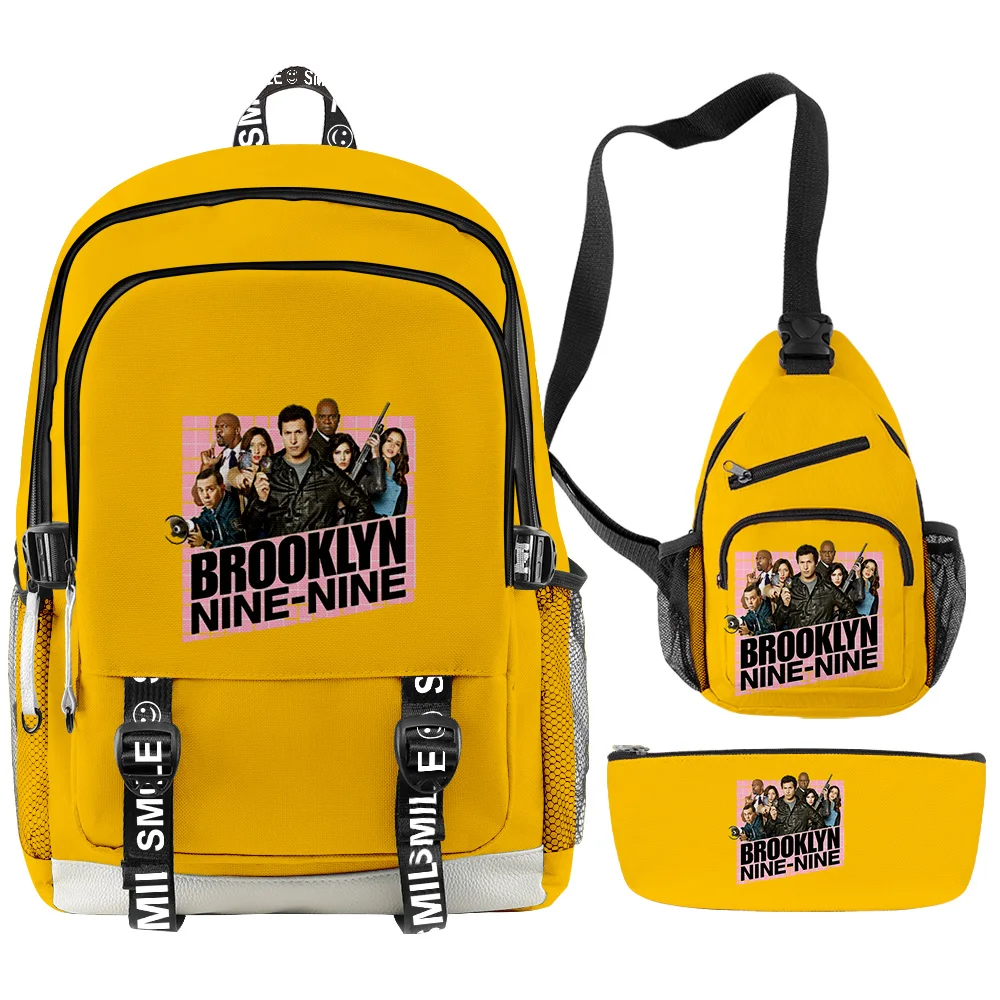 

Women Backpack Men Oxford Waterproof Laptop Backpack Brooklyn Nine-Nine Boys Girls Schoolbag Chest Bag 3pcs/set