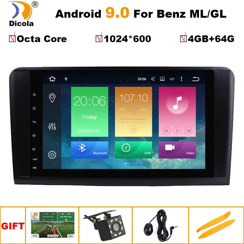 " PX5 Android 9 4 г 64 г 8 ядерный автомобильный Радио gps для Mercedes Benz ML GL W164 ML350 ML500 GL320 стерео навигация ips экран без DVD