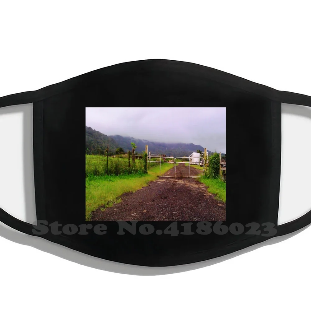 

No...We'Re Not Lost...I Just Took A Wrong Turn Fashion Trendy Cotton Mouth Masks Kauai Farm Gate No Trespassing Lost Country