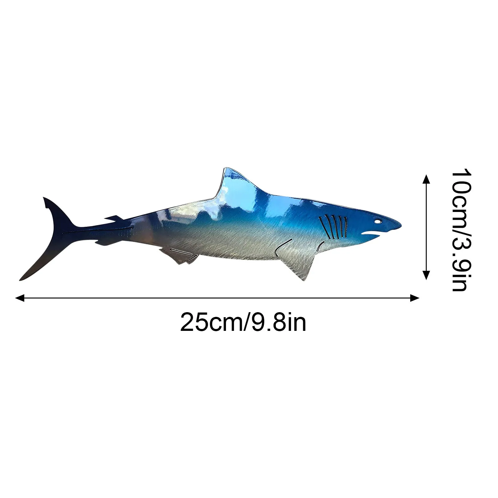 

New Metal Shark Art Wall Hanging Jewelry Living Room Bedroom Home Decoration Decoration Crystal Suncatcher WY