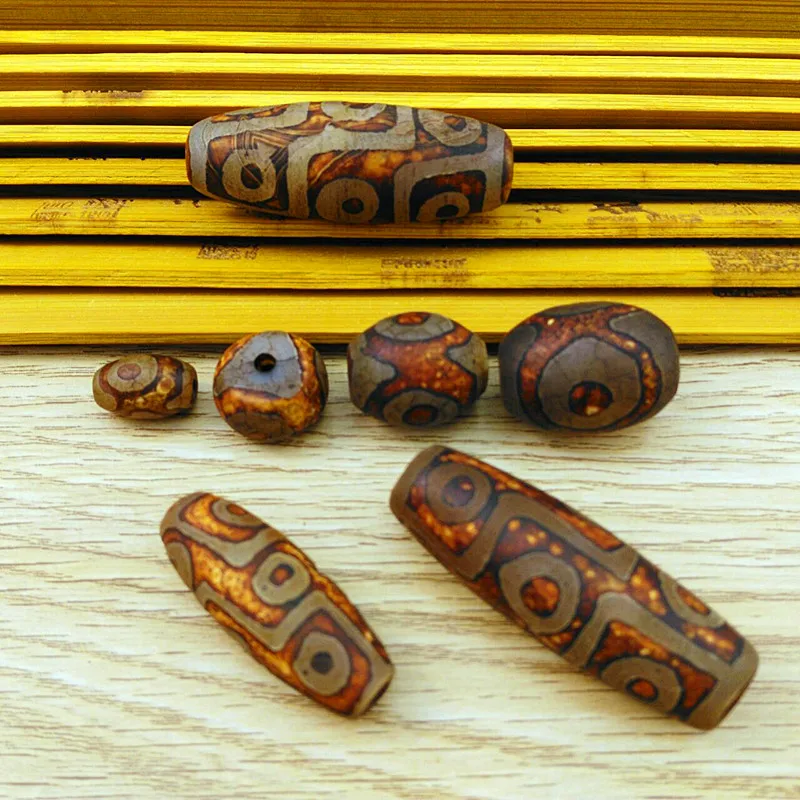 Античный жемчуг с тремя глазами девять глаз тибетский Старый Агат сделай сам