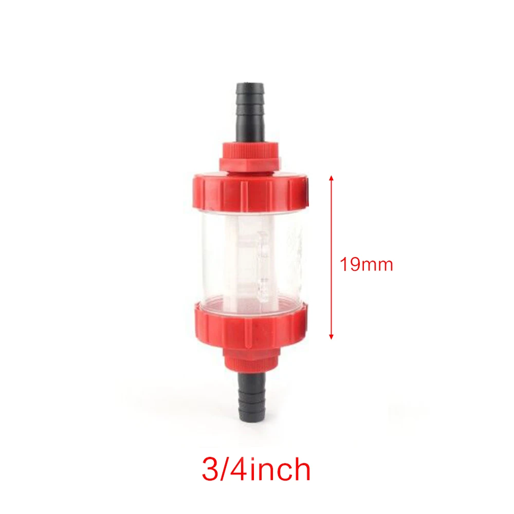 3/4"(19mm) 1"(24mm) Piston Pump Hose Pipe Filter Water Jetter Irrigation Sprayer Absorbent Filters Aquarium Transparent Strainer images - 6