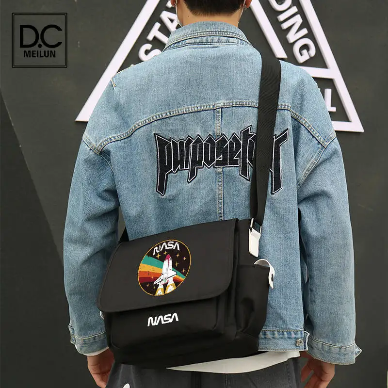 

Модная мужская сумка-мессенджер DC.meilun НАСА, карман для телефона, кросс-боди, многофункциональная нагрудная Сумочка для мужчин