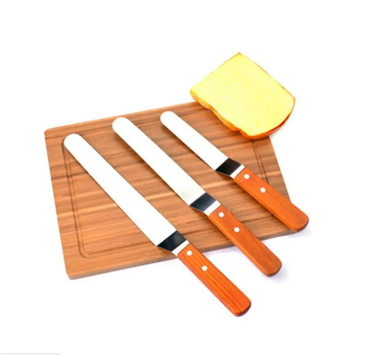 6/8/10 дюймов нержавеющая сталь с деревянной ручкой нож для сливочного торта