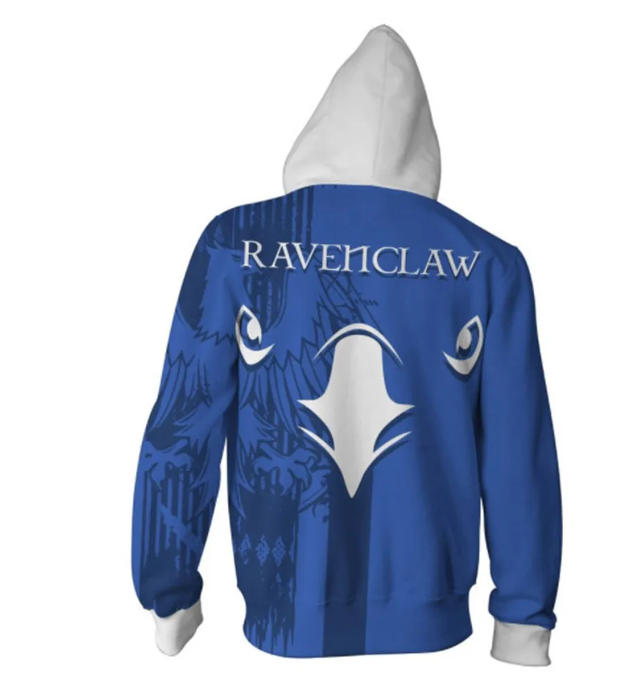 Wizardry Gryffindor Slytherin Ravenclaw косплей костюм для мужчин и женщин толстовки пуловер Trackusits Повседневная куртка на молнии