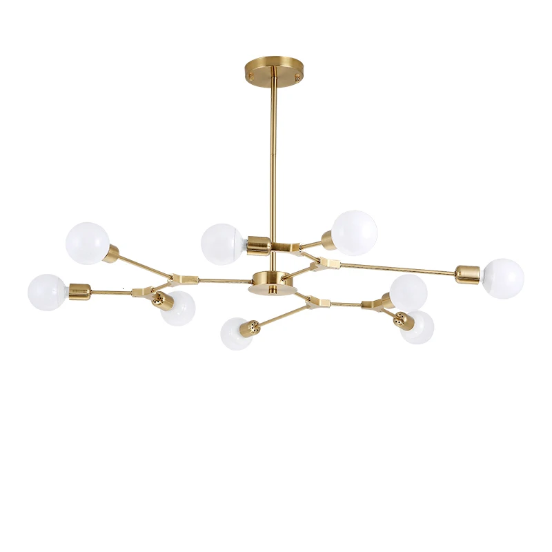 Северная Европа лаконичный Золотой гостиной люстра ветка лампа современный