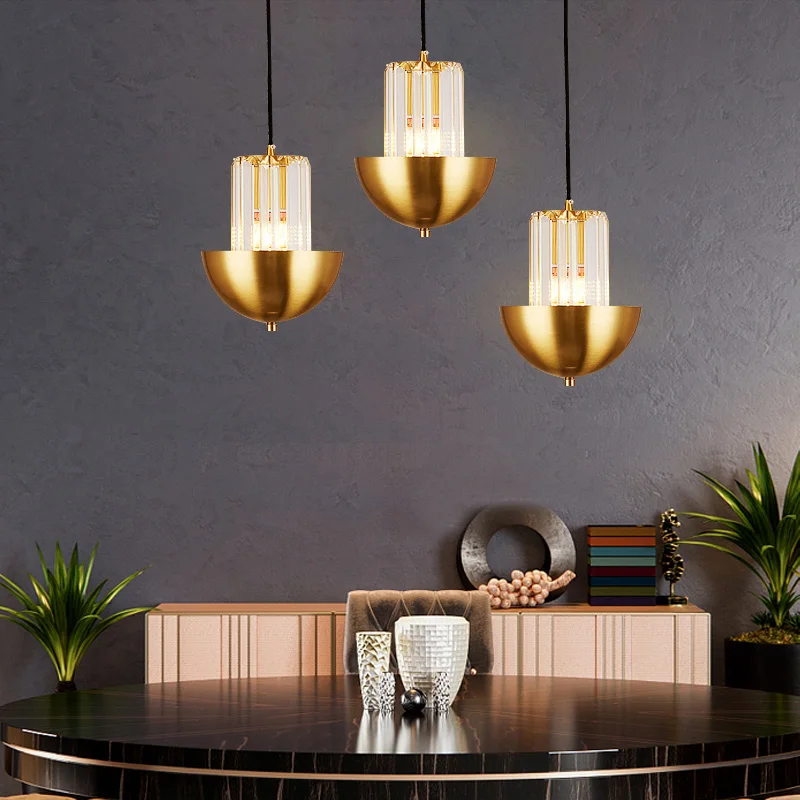 Современная хрустальная люстра Fss Золотая медная лампа 110 В 220 светодиодная