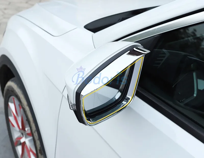 

Накладка на зеркало заднего вида с дождевиком, накладка на стекло, солнцезащитный козырек, хромированная рамка для Volkswagen VW T-Roc TROC 2018 2019 2020