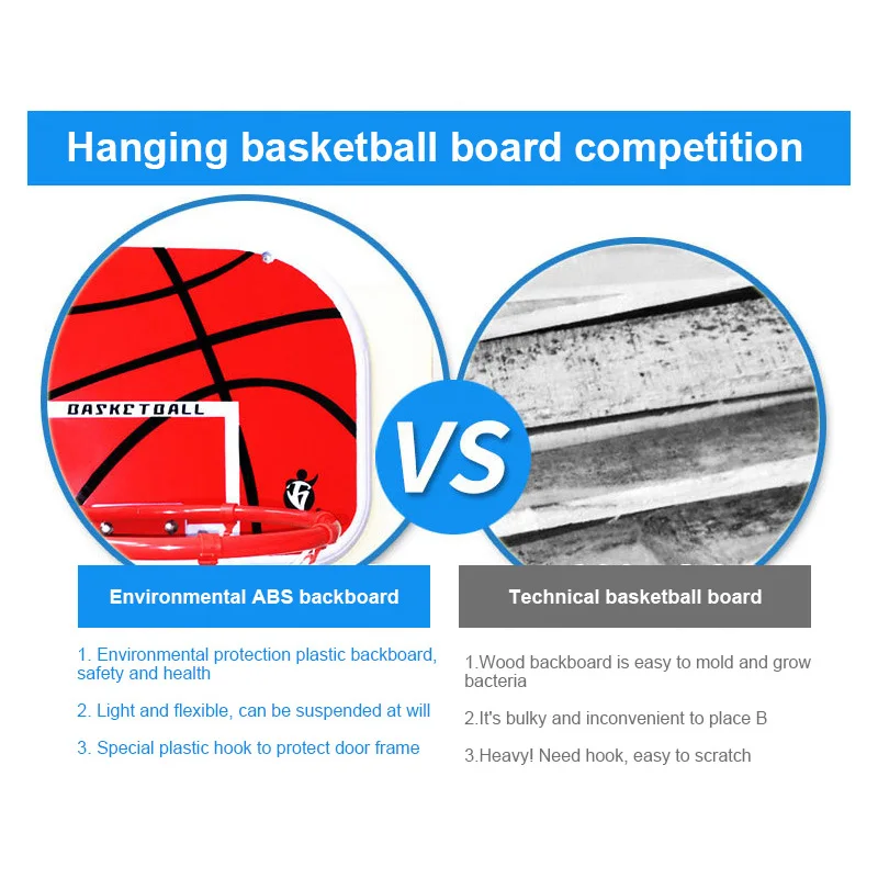

34cm Children Hanging Style Basketball Hoop Set Height Adjustable Portable Indoor Outdoor Sports Toy Gift For Boys Kids TSLM1