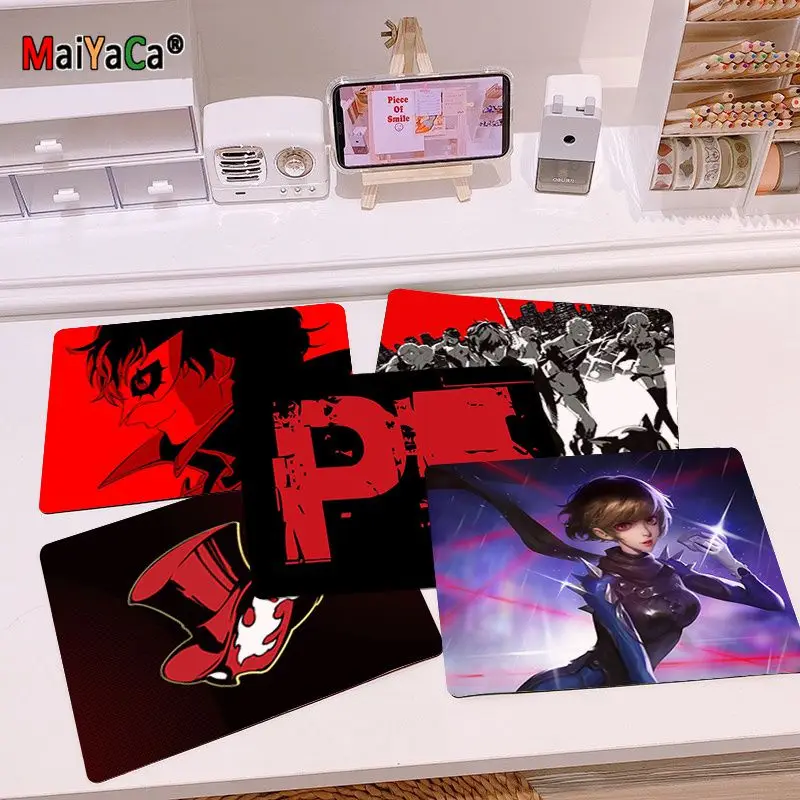 

MaiYaCa In Stocked Persona P5 P4 P3 Rubber Mouse Durable Desktop Mousepad Smooth Writing Pad Desktops Mate gaming mouse pad