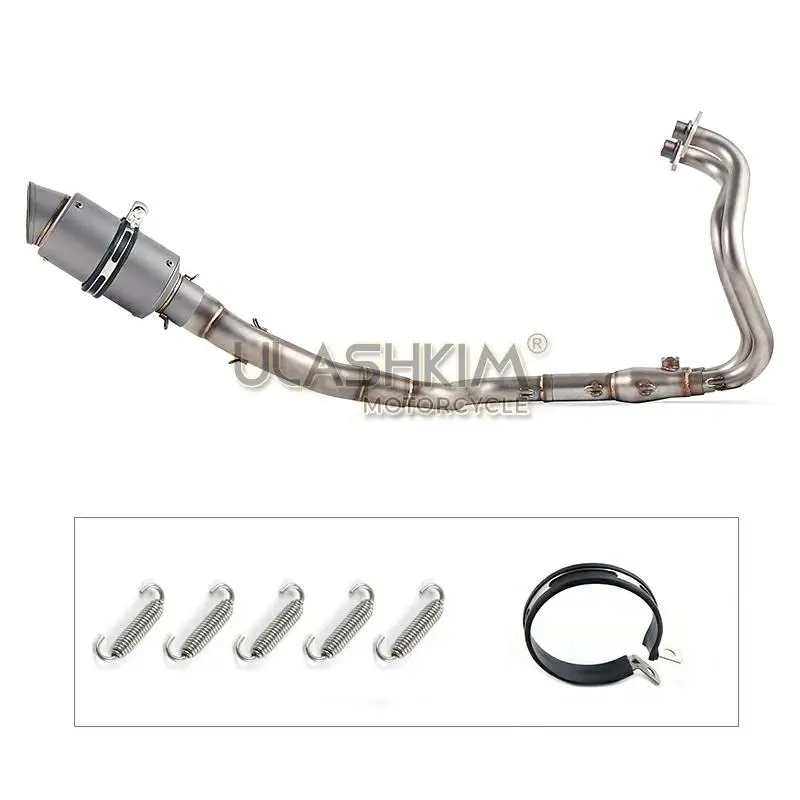 Мотоцикл Полная выхлопная система средняя звеньевая труба без шнуровки для kawasaki