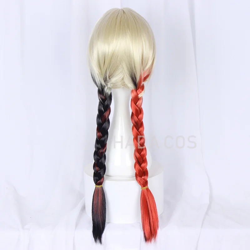 Длинные прямые красные черные плетеные парики для косплея Харли Куинн из кос