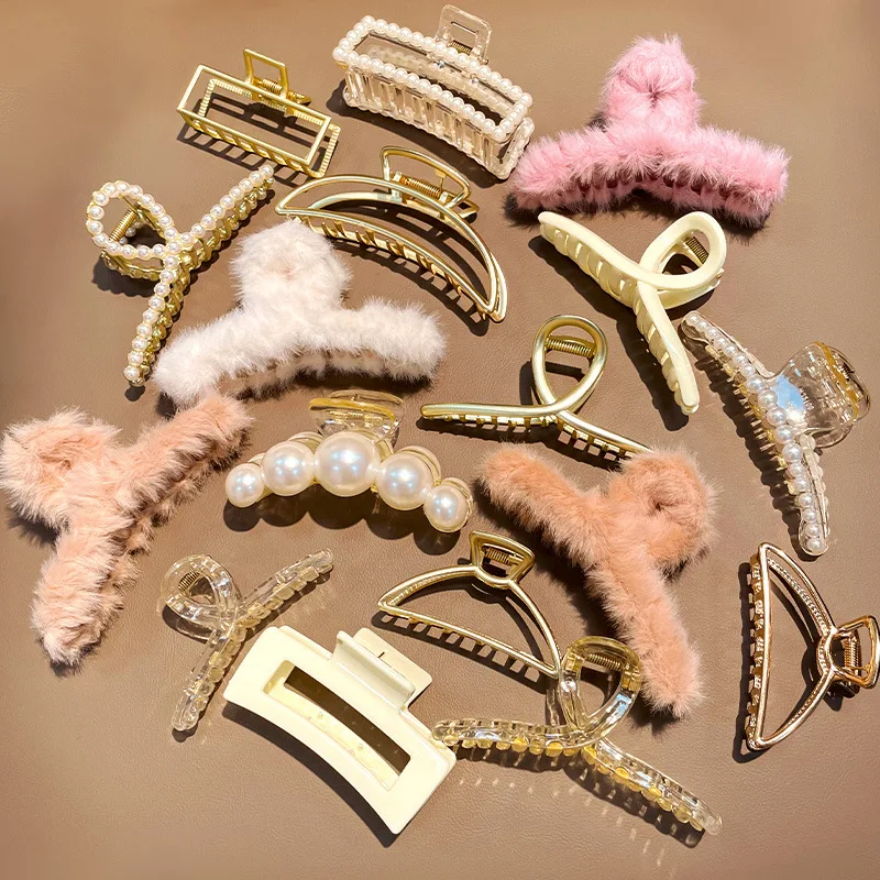 

Зимняя шпилька для волос из искусственного меха шпилька для волос заколка-пряжка Краб для волос для девочек инструмент для мытья косметики ...