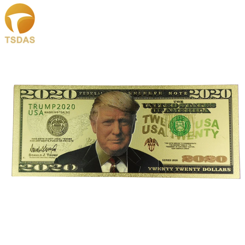 Дональд Трамп 2020 поддельные Деньги Доллар США золотые банкноты реквизит деньги