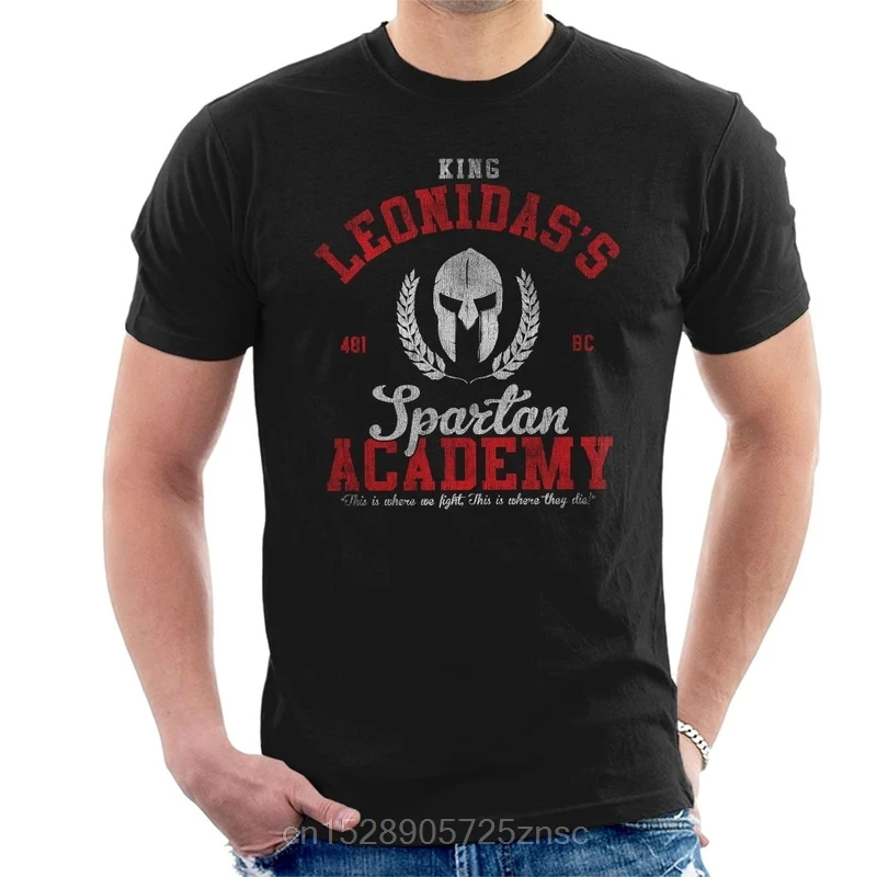 Напечатанные 2020 camiseta King Leonidas Spartan Academy 300 мужские футболки masculina wo men camiseta|Мужские