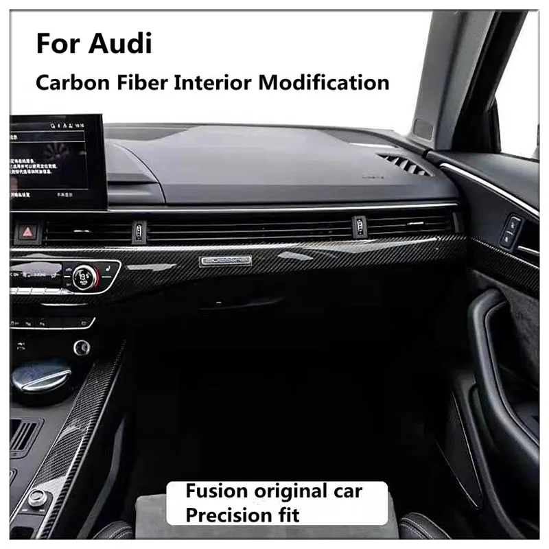 

Подходит для Audi A4 A5 Q5L, модификация интерьера из углеродного волокна для A6 cen, деревянная центральная консоль, панель, дверная панель, украшен...