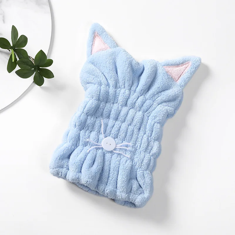

Home Textile Towel Cartoon Cat Hair Towel Women Shower Towels Bathroom Microfiber Towel Rapid Drying Hair Towel towel rugrats