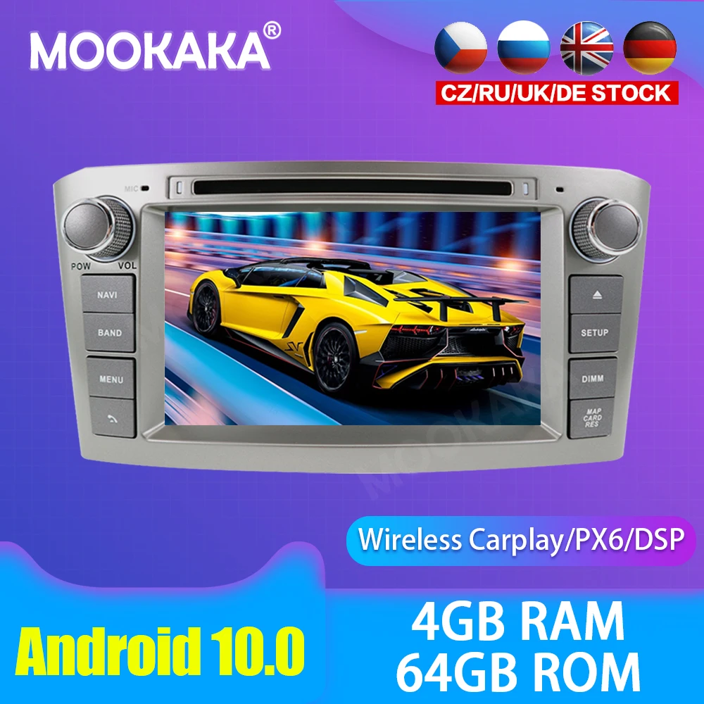 

Android 10.0 Car multimedia DVD Player GPS Radio For Toyota Avensis 2002-2008 GPS Navigation Stereo DSP Audio PX6