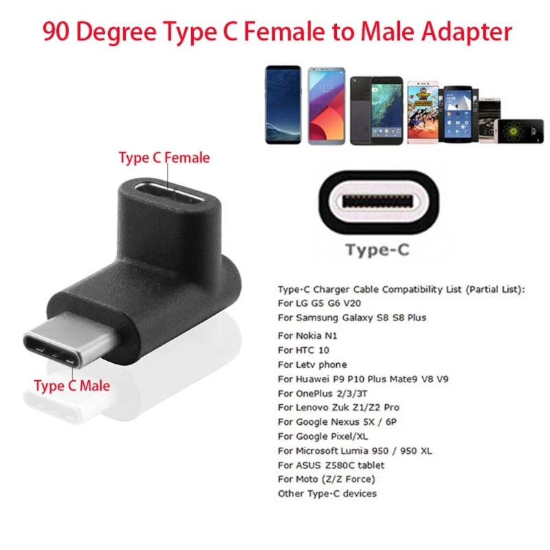 Адаптер конвертер для Macbook S8 Note8 с разъемом 90 градусов USB 3 1 Type C|Адаптеры Type-C| |