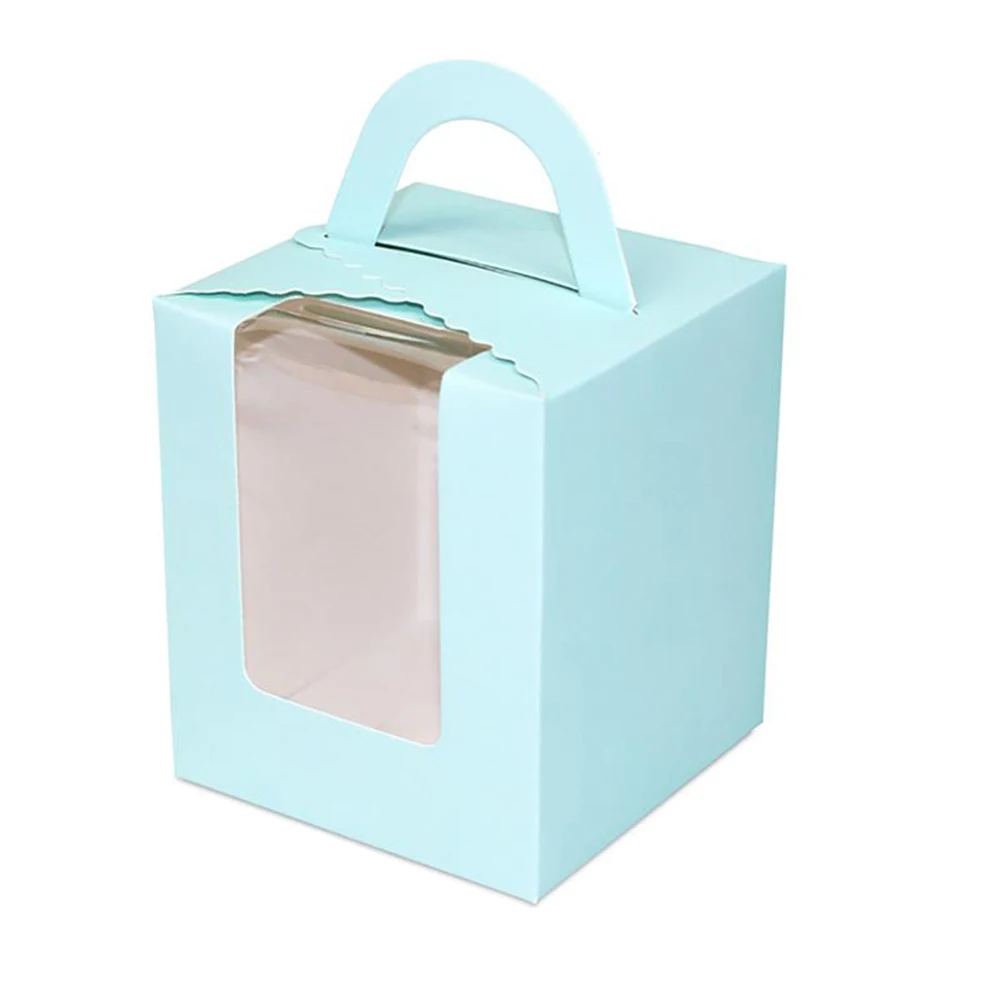 10 шт. вечерние коробки для кексов на день рождения контейнеры упаковки милый