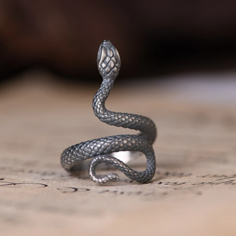 BALMORA 100% 925 пробы серебряные лап животных Змея кольцо для Для мужчин женщин Girl