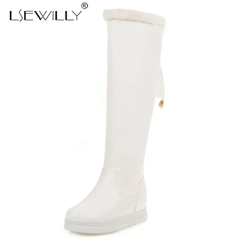 Lsewilly 2020 Новое поступление модные женские сапоги с круглым носком на платформе