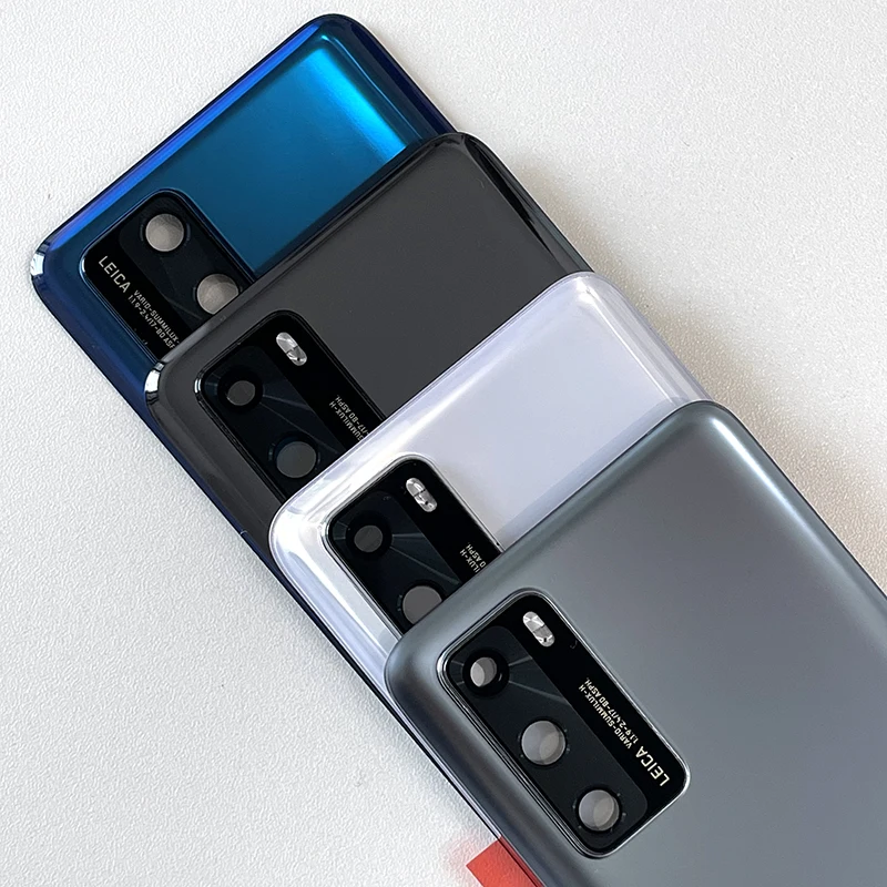 

Original For Huawei P40 Pro ELS-NX9 Battery Cover Back Case For Huawei P40 ANA-AN00 Door Housing+Camera Frame Lens+3M Sticker