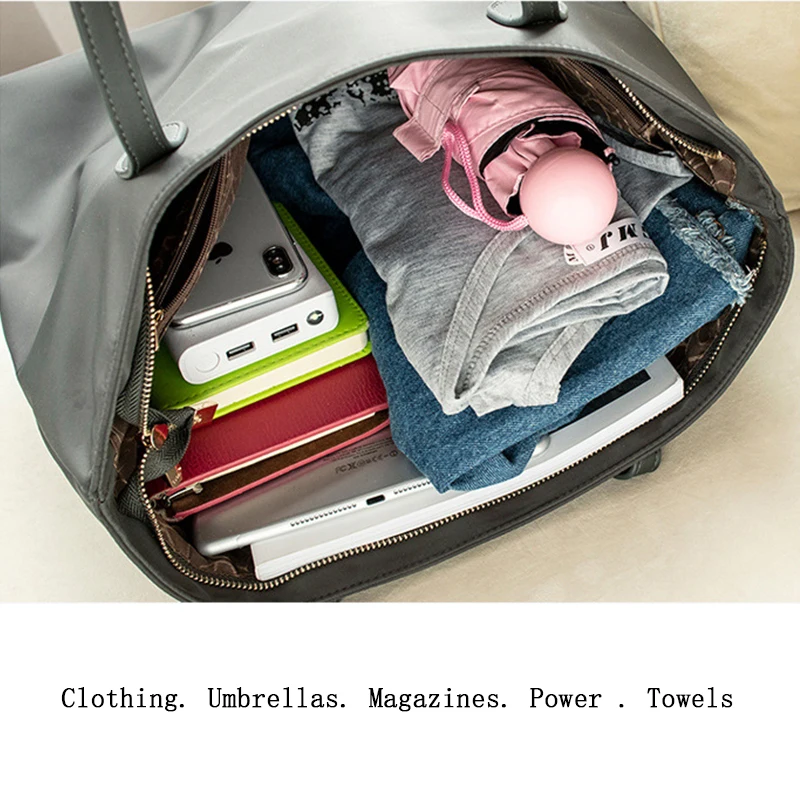 

Oxford Cloth Large Shoulder Bags for Women Casual Shopping Travel Student Bag Ladies Handbag Fashion Solid Color Tote Bag