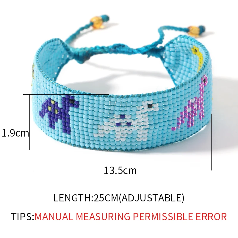 Шарм браслет SHINUSBOHO с маленьким динозавром для женщин ювелирные изделия ручной