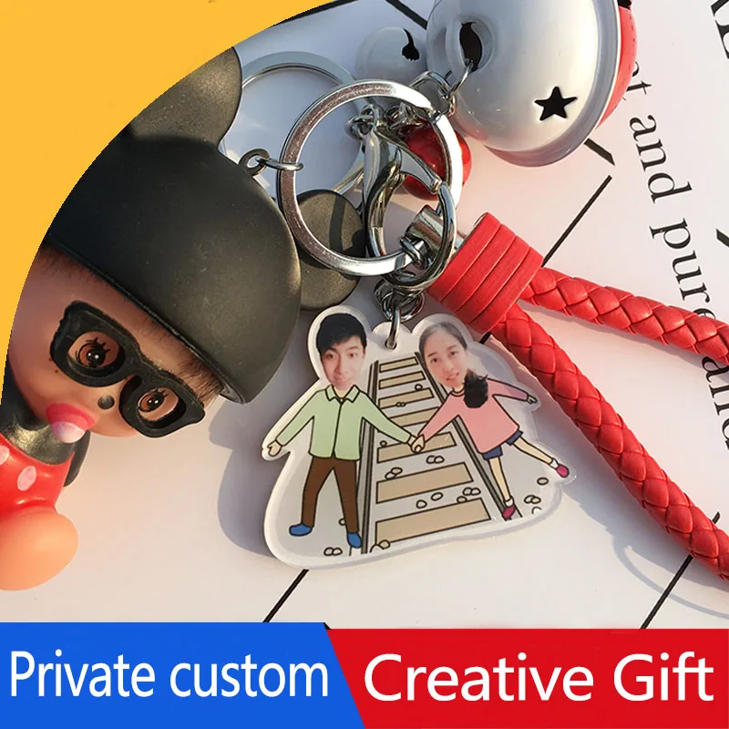 Двусторонний пользовательский брелок фото персонализированный подарок