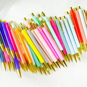 120 шт, милая Шариковая ручка, Роскошные, красочные, половина металла, шариковая ручка для школы, офиса, предметов, шестигранная ручка, мода, девушка, подарок