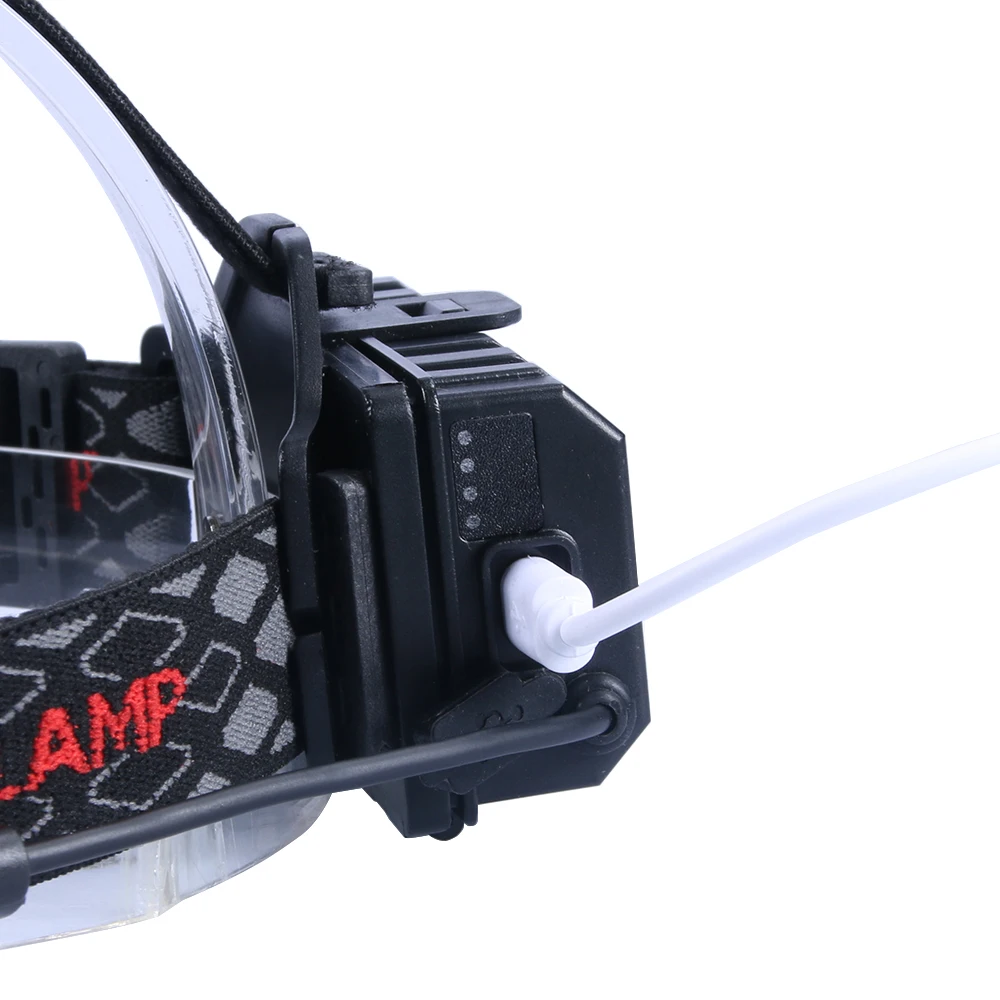 USB Headlamp COB LED Headlight 8000LM T6 Double Use Head Lamp Torch Multi-Functional Rotate Red White Light Waterproof by 18650 | Освещение