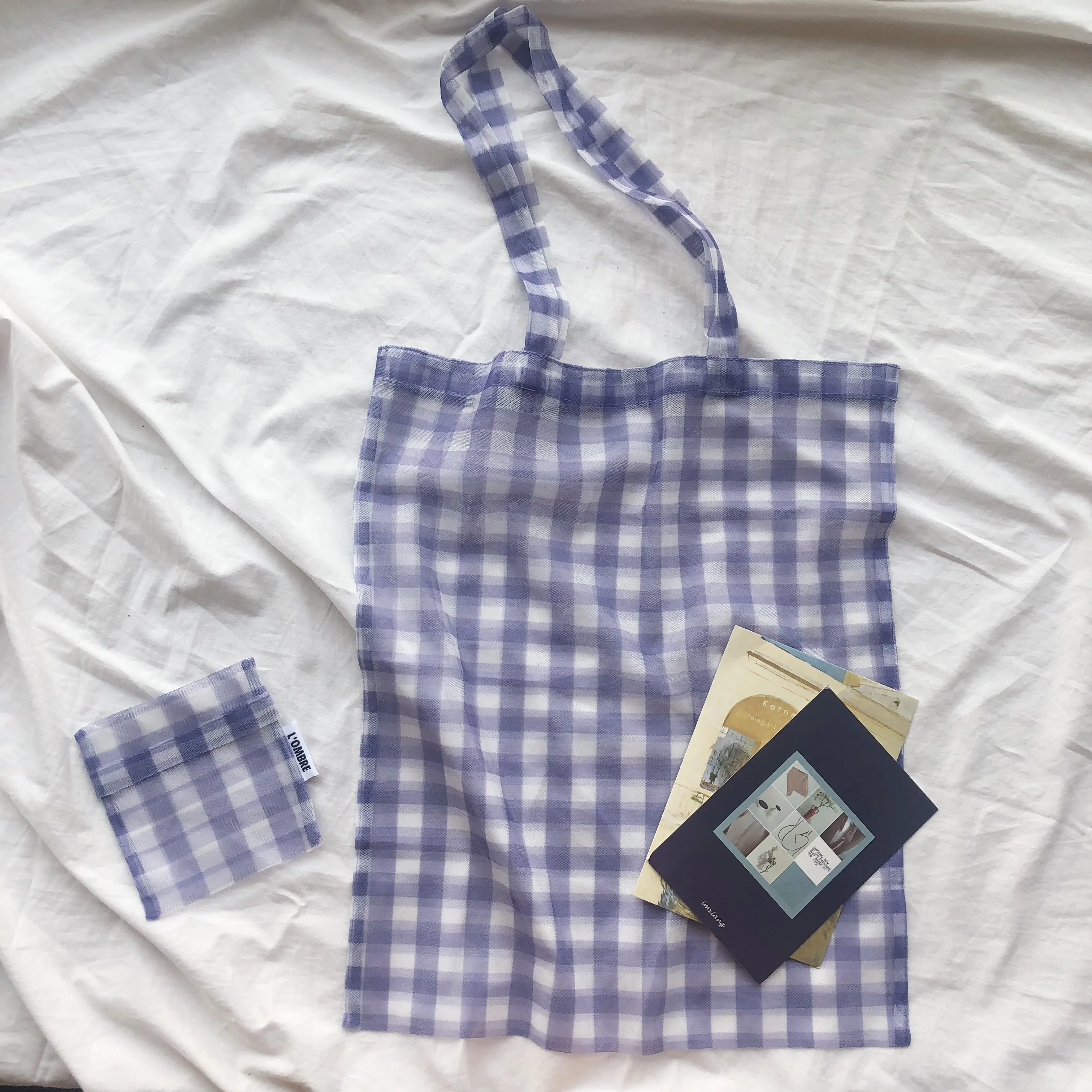 Л 'Омбре сетка сумка для женщин прозрачная клетчатая покупок многоразовые