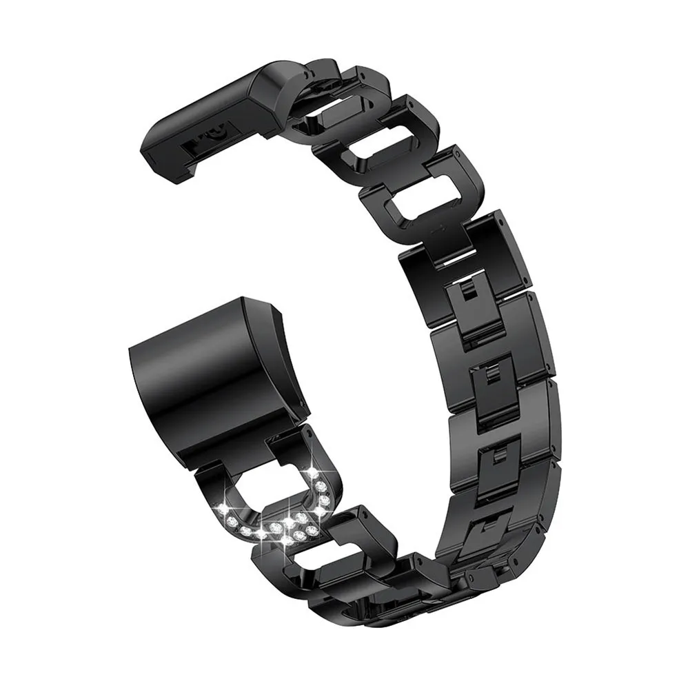 

1X Stainless Steel Watch Band Replacement Comfortable Wristband Adjustable Length Durable 16mm Bracelet Strap For Fitbit Charge2