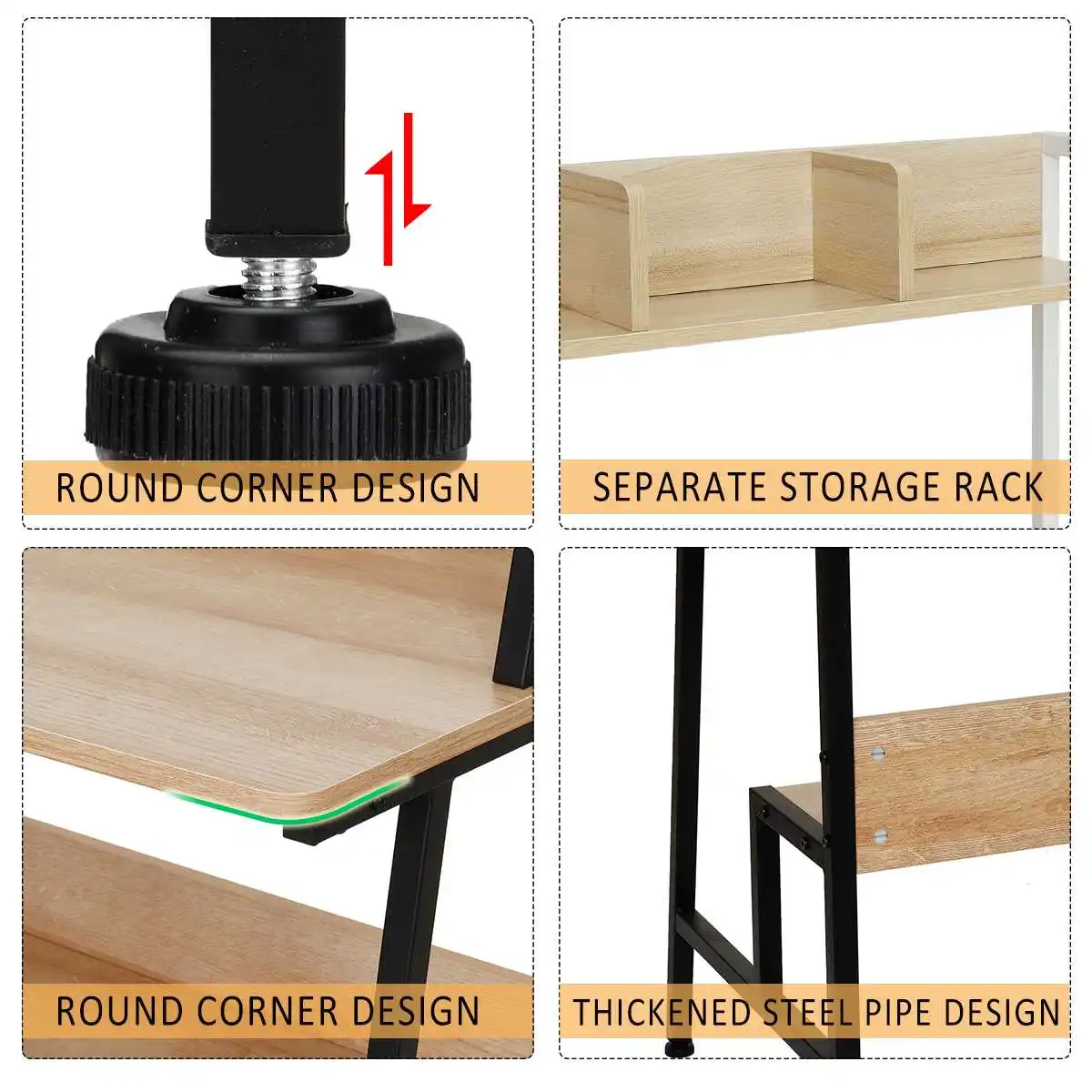 

Modern Computer Desk with Keyboard bracket PC Workstation Study Writing Table Home Office Furniture 78cm