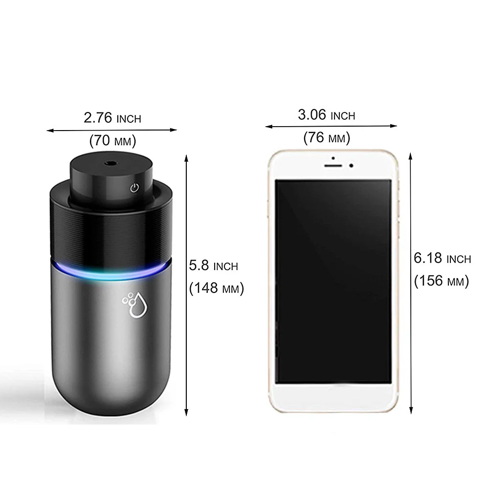 

Portable Car Air Humidifier Mini USB Car Humidifier Multifunction Aromatherapy Humidifier with 200ml Diffuser Cool Mist for 12H