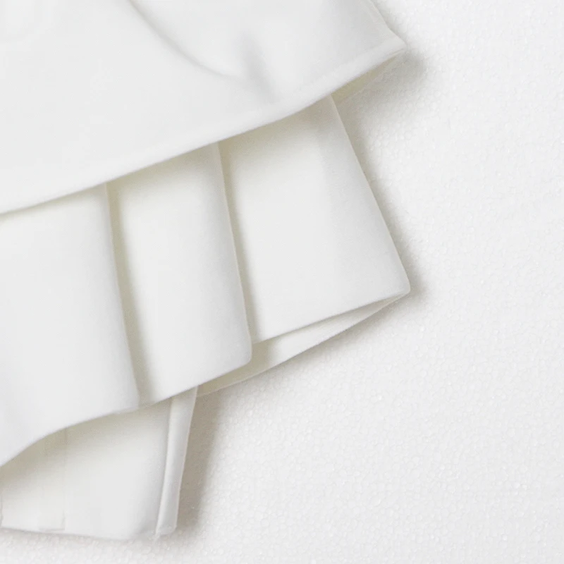 

SISPELL Patchwork Ruffle Sling Dress For Female V Neck Sleeveless High Waist Slimming Women's Sexy Dress Fashion Tide 2021
