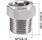 Смотровое стекло из нержавеющей стали 38-18NPT, смотровое окно с жидкостным уровнем, окно с индикатором жидкости для воздушного компрессора, коробка передач, воздуходувка
