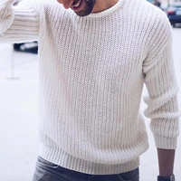 men autumn white black knitted sweater men winter mens clothes o neck long sleeve pullover mens sweaters male casual jumper 2020